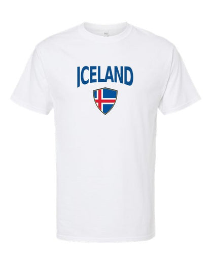 Iceland Arched Crest Soccer Tee — NYC Factory