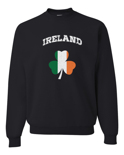 Ireland Flag Retro Design Custom Crewneck Sweatshirt