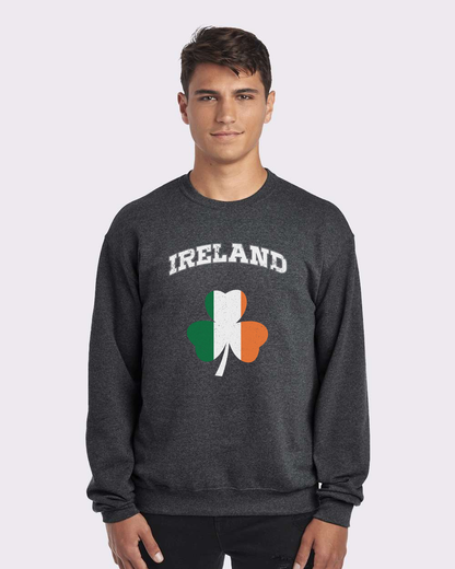 Ireland Flag Retro Design Custom Crewneck Sweatshirt