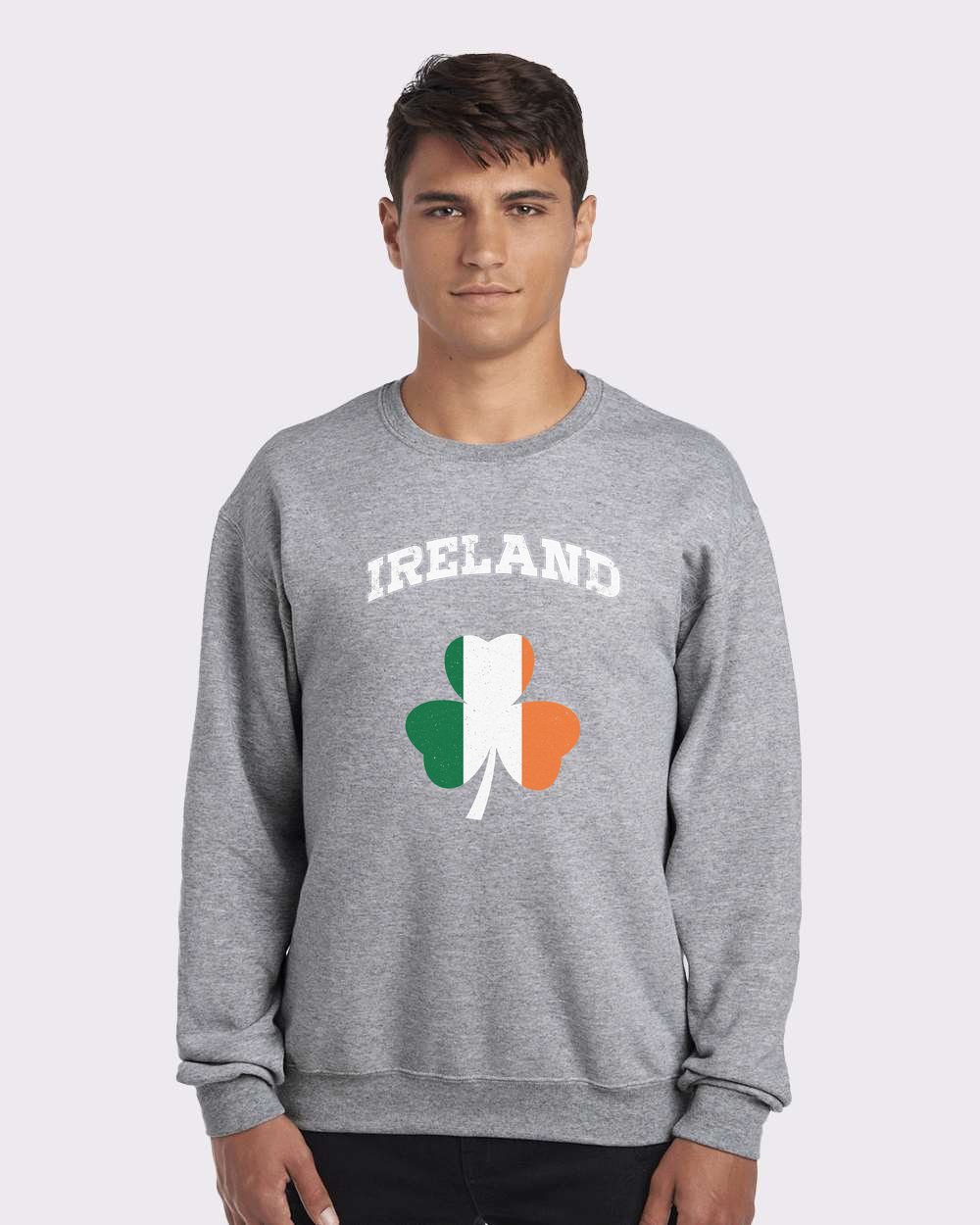 Ireland Flag Retro Design Custom Crewneck Sweatshirt