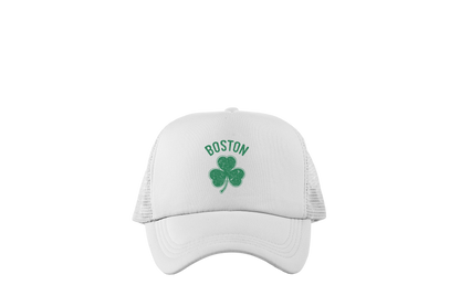 Irish Boston Shamrock Design Trucker Baseball Hat