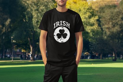 Irish Shamrock White Design Custom T-Shirt