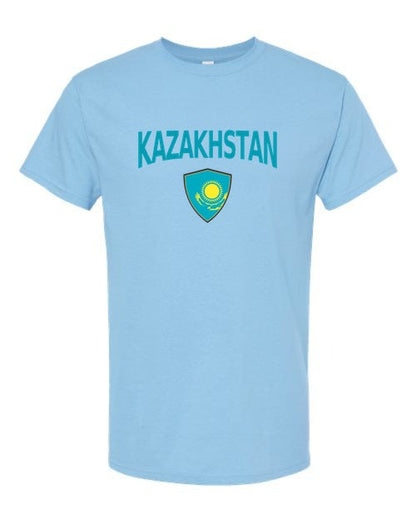 Kazakhstan Arched Crest Soccer Tee — NYC Factory