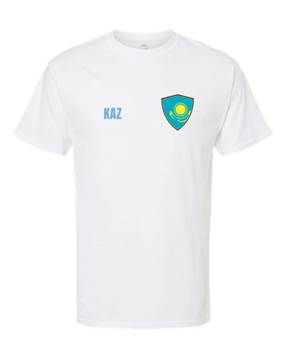 Kazakhstan Soccer Tee — Retro National Crest | NYC Factory