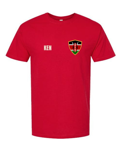 Kenya Soccer Tee — Retro National Crest | NYC Factory