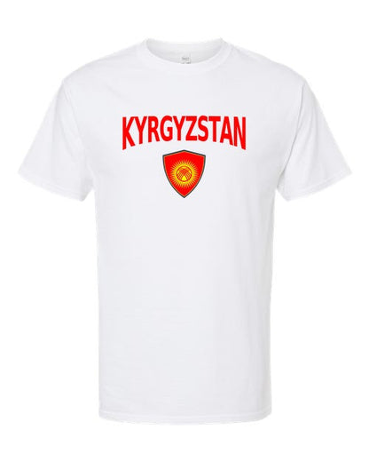 Kyrgyzstan Arched Crest Soccer Tee — NYC Factory