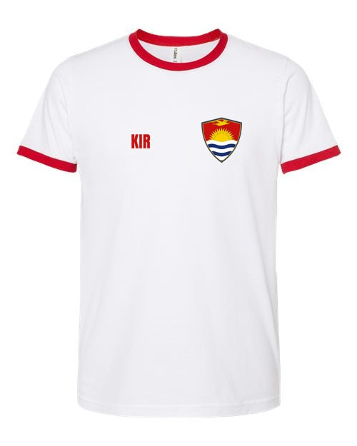 Kiribati Soccer Ringer Tee — Retro National Crest | NYC Factory