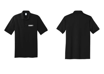 NYC Factory Men's Security Polo Shirt - Chest Only - Black