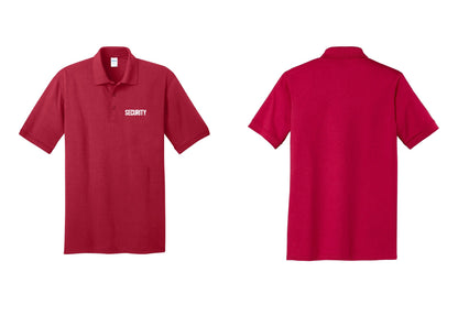 NYC Factory Men's Security Polo Shirt - Chest Only - Red