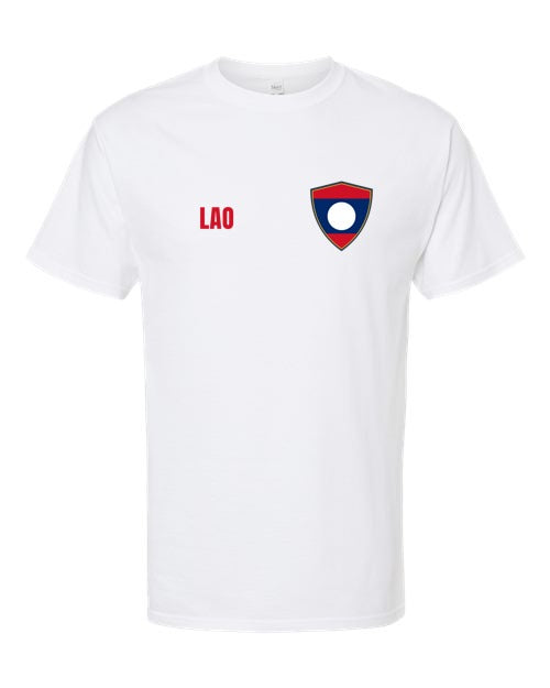 Laos Soccer Tee — Retro National Crest | NYC Factory