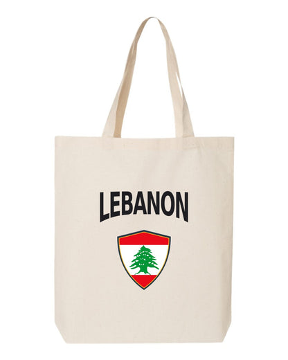 Lebanon Soccer Tote Bag — Arched National Crest | NYC Factory