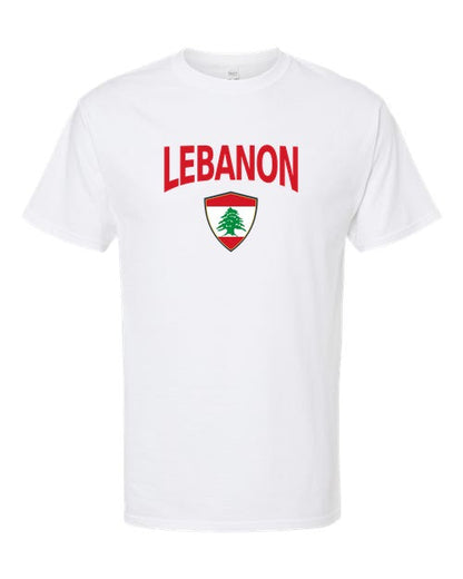 Lebanon Arched Crest Soccer Tee — NYC Factory