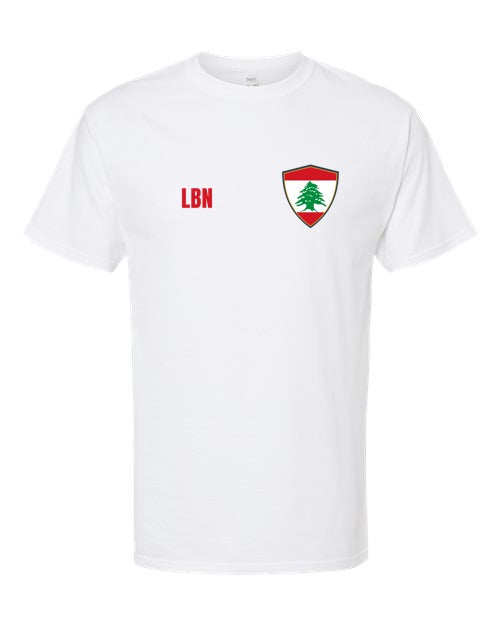 Lebanon Soccer Tee — Retro National Crest | NYC Factory