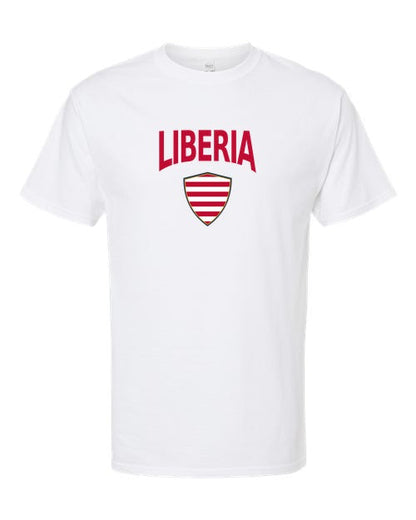 Liberia Arched Crest Soccer Tee — NYC Factory