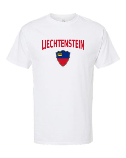 Liechtenstein Arched Crest Soccer Tee — NYC Factory