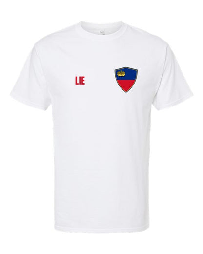 Liechtenstein Soccer Tee — Retro National Crest | NYC Factory