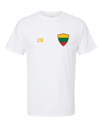 Lithuania Soccer Tee — Retro National Crest | NYC Factory