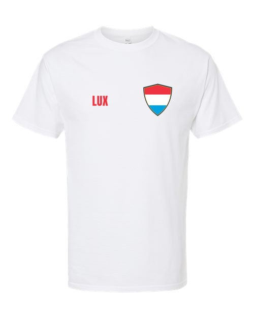 Luxembourg Soccer Tee — Retro National Crest | NYC Factory