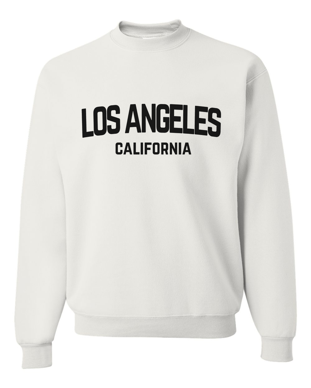 Los Angeles California Retro Black Design Custom Crewneck Sweatshirt White