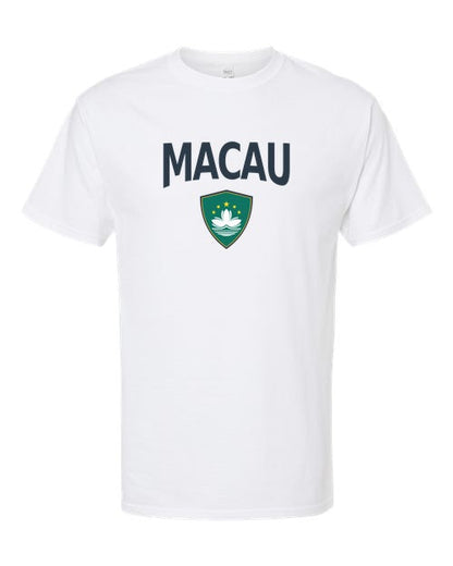 Macau Arched Crest Soccer Tee — NYC Factory