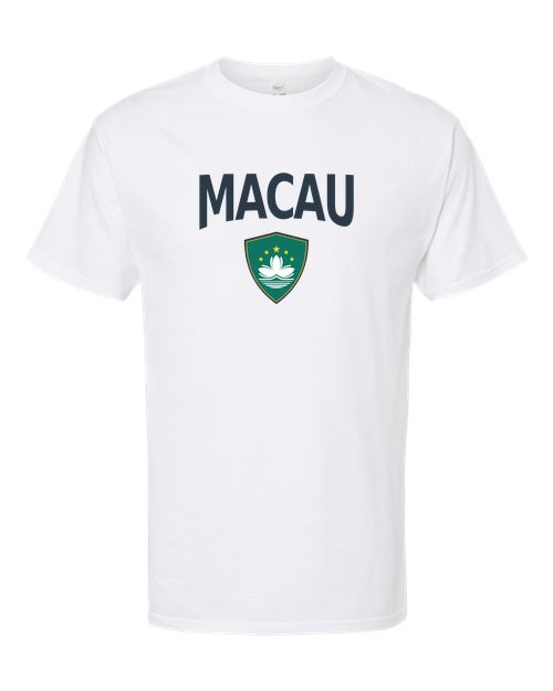 Macau Arched Crest Soccer Tee — NYC Factory