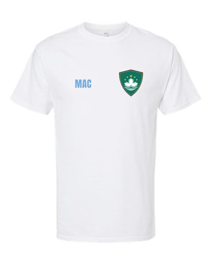 Macau Soccer Tee — Retro National Crest | NYC Factory