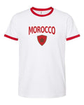 Morocco 2026 Soccer Arched Crest Ringer Tee -- NYC Factory
