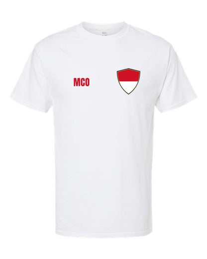 Monaco Soccer Tee — Retro National Crest | NYC Factory