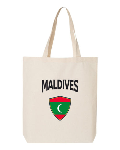 Maldives Soccer Tote Bag — Arched National Crest | NYC Factory