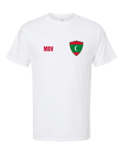 Maldives Soccer Tee — Retro National Crest | NYC Factory