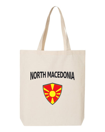 North Macedonia Soccer Tote Bag — Arched National Crest | NYC Factory