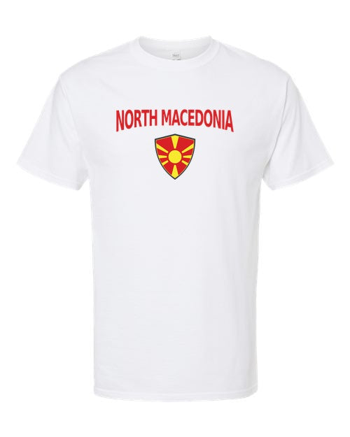 North Macedonia Arched Crest Soccer Tee — NYC Factory