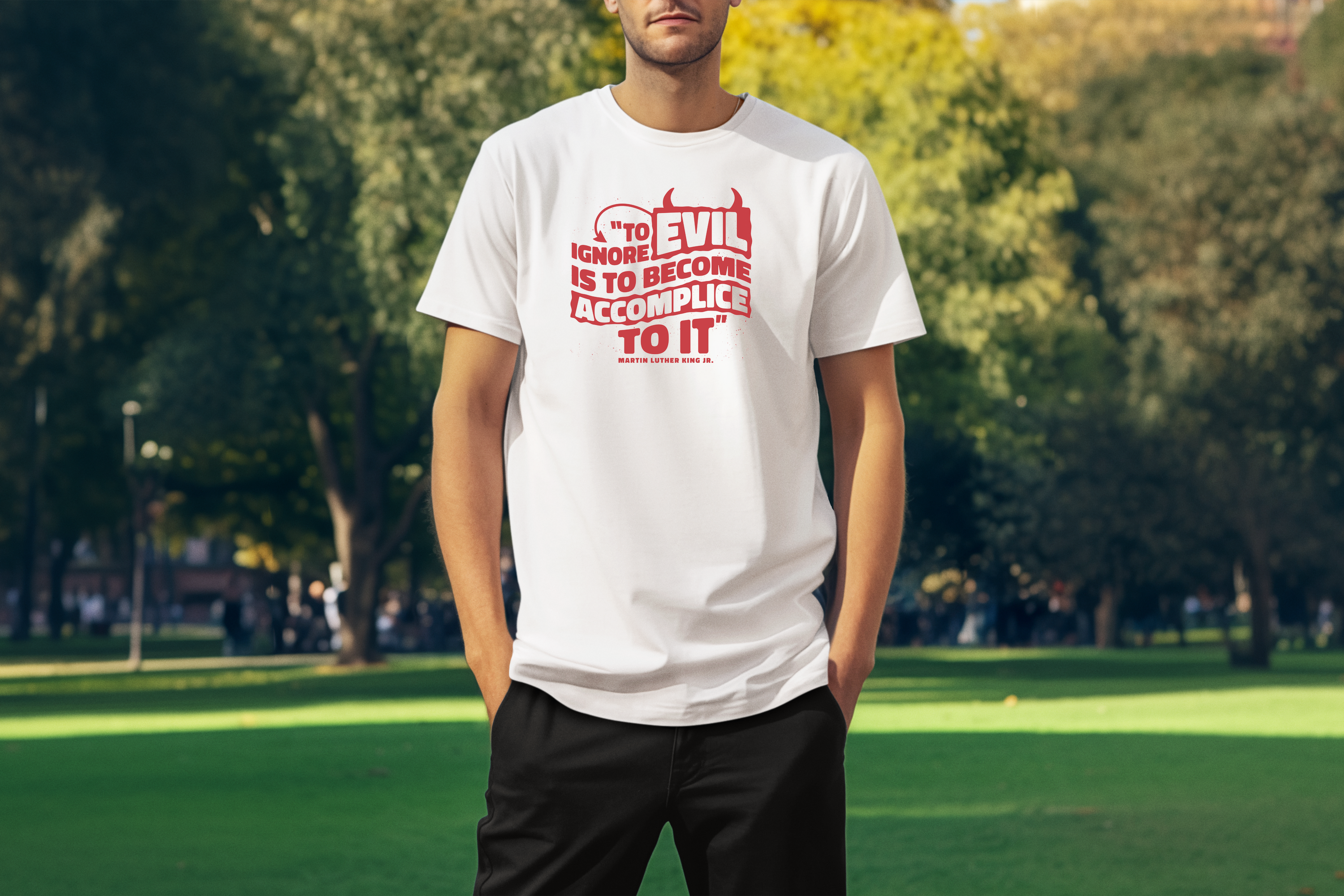 MLK Day To Ignore Evil Is To Become Accomplice To It Custom T-Shirt