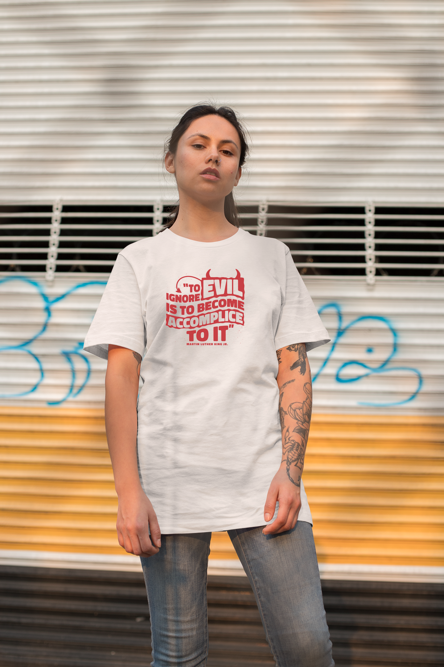MLK Day To Ignore Evil Is To Become Accomplice To It Custom T-Shirt