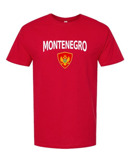 Montenegro Arched Crest Soccer Tee — NYC Factory