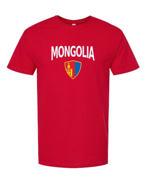 Mongolia Arched Crest Soccer Tee — NYC Factory