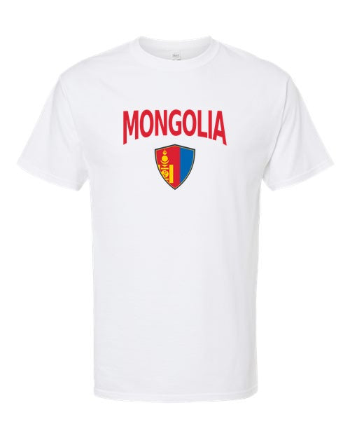 Mongolia Arched Crest Soccer Tee — NYC Factory