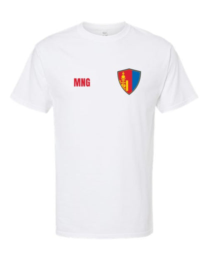 Mongolia Soccer Tee — Retro National Crest | NYC Factory