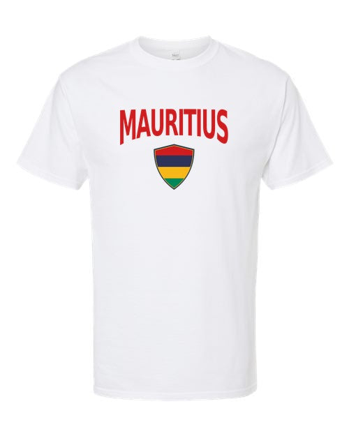 Mauritius Arched Crest Soccer Tee — NYC Factory