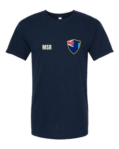 Montserrat Soccer Tee — Retro National Crest | NYC Factory