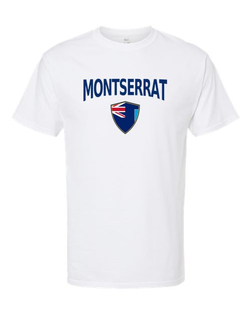 Montserrat Arched Crest Soccer Tee — NYC Factory