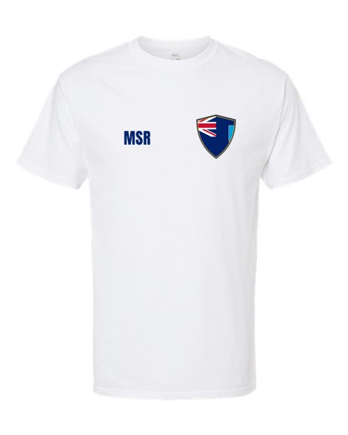 Montserrat Soccer Tee — Retro National Crest | NYC Factory