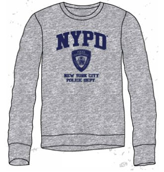 Men's NYPD Crewneck Sweatshirt (Heather Gray/Navy)