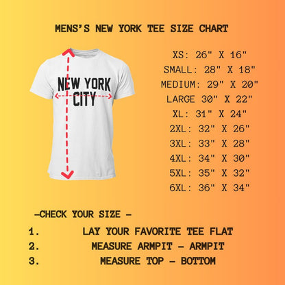 Men's New York City Unisex T-Shirt Screen Printed White Tee Shirt