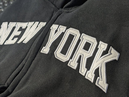 Men's New York City Zippered Hoodie Sweatshirt Black Navy Pink Retro Style