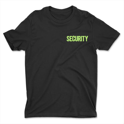 Men's Security T-Shirt (Premium Ringspun Cotton, Black/Neon)