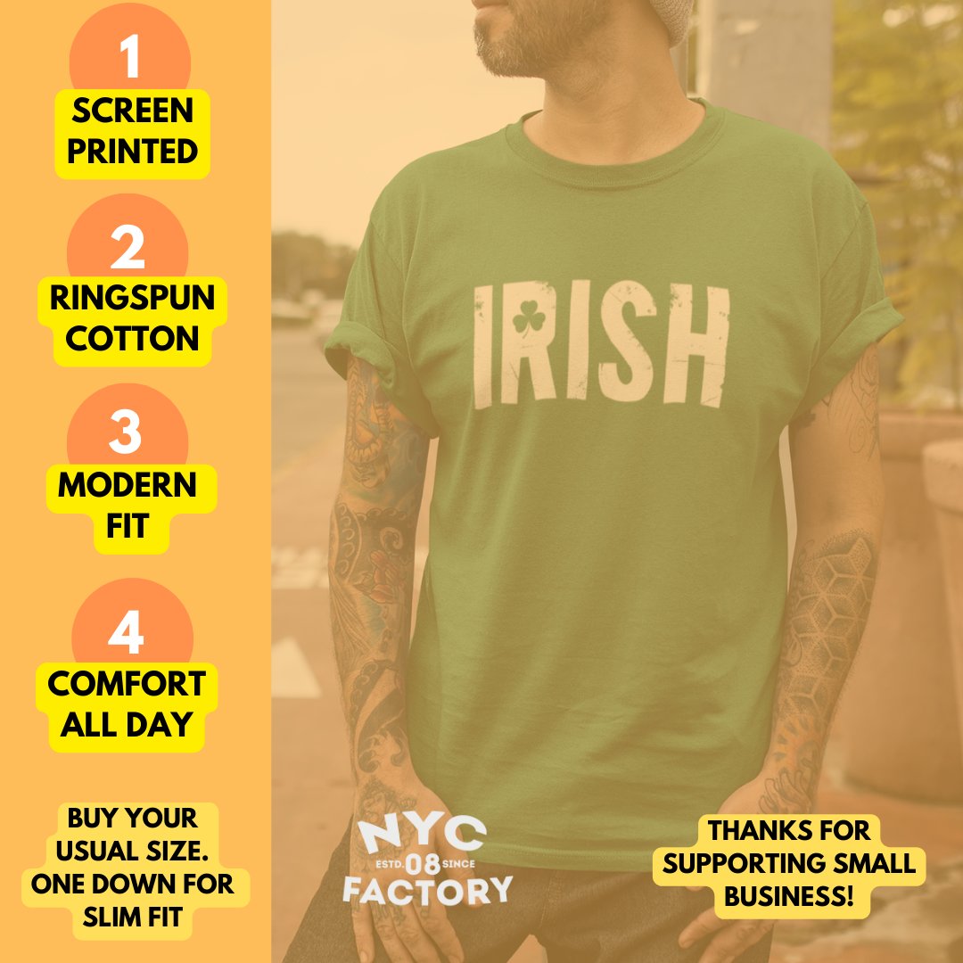 Men's Shamrock Tee Premium Ring-spun T-Shirt (Heather Green)