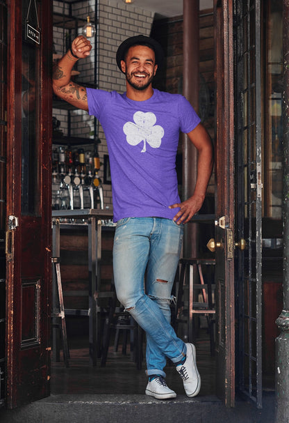 Men's Shamrock Tee Premium Ring-spun T-Shirt (Heather Purple)