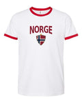 Norway 2026 Soccer Arched Crest Ringer Tee -- NYC Factory