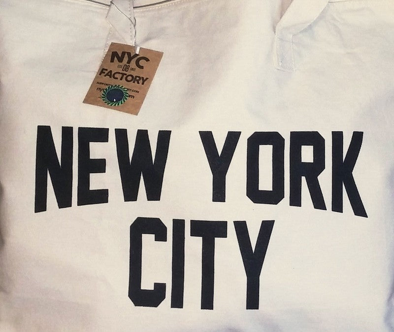 NYC Zippered Tote Bag 100% Cotton Canvas New York City Beach Shopping Gym by